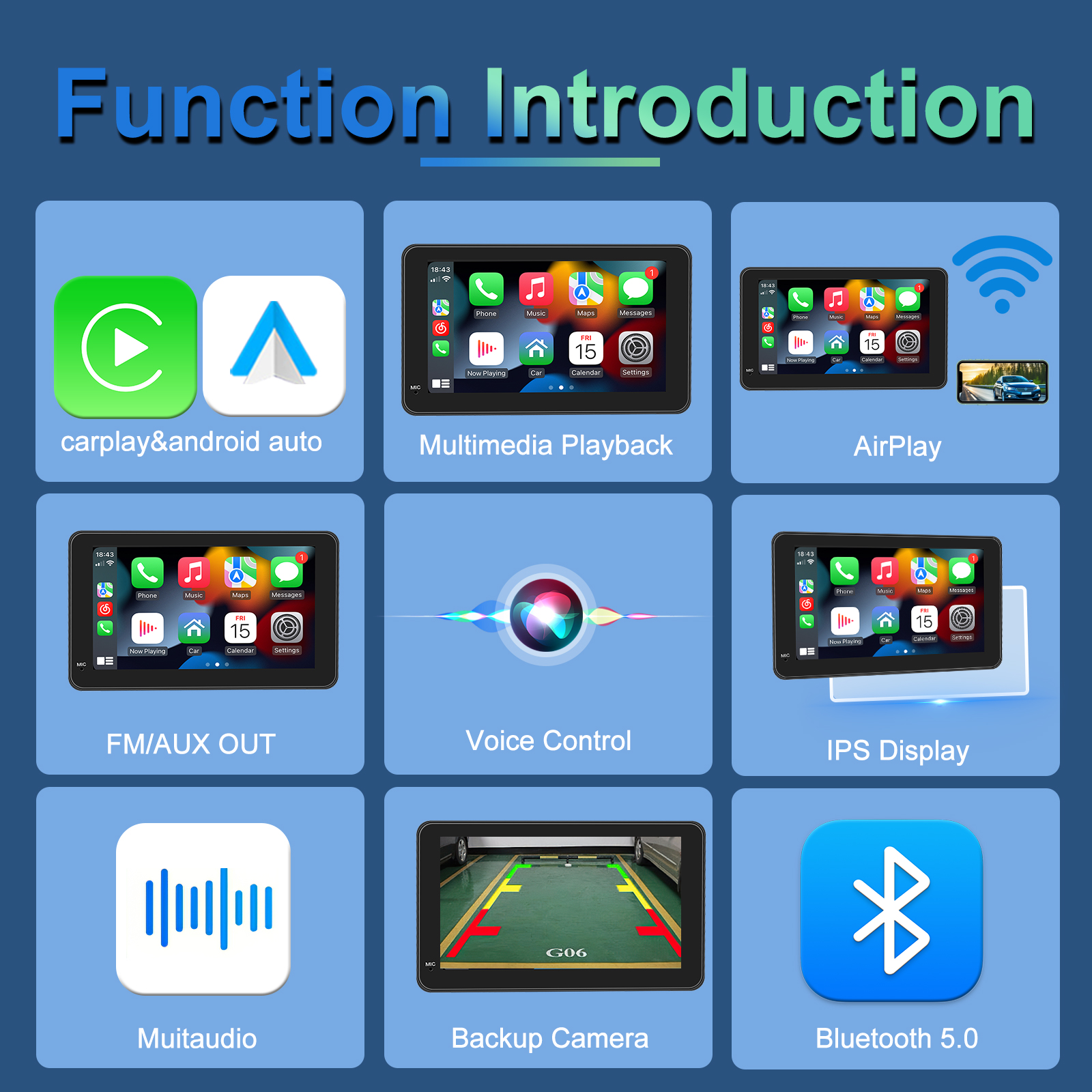Nawigacja GPS na ekranie 7 cali